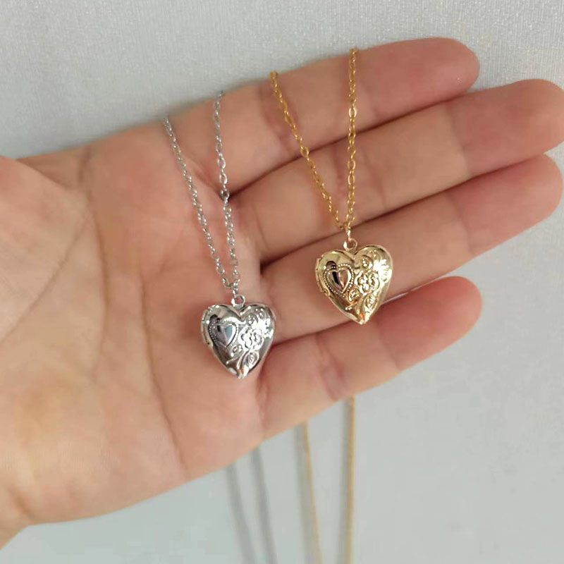 Pendentif cadre Photo en forme - Heart Locket Necklace Photo avis et prix