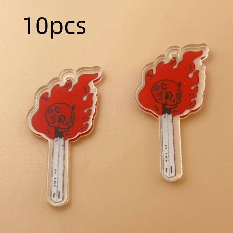 Pendentif tête de mort en acry - Earrings avis et prix