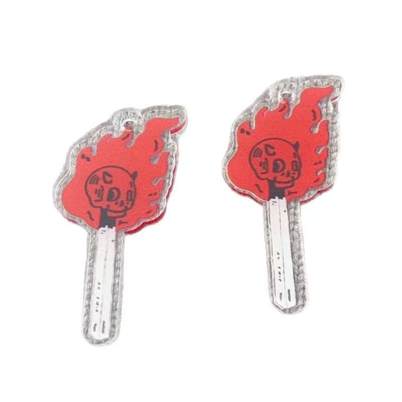 Pendentif tête de mort en acry - Earrings avis et prix