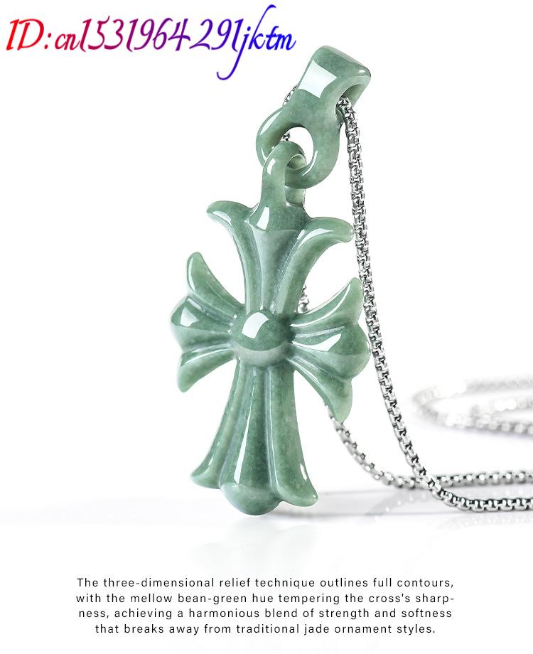 Collier pendentif croix en jad - Necklaces avis et prix
