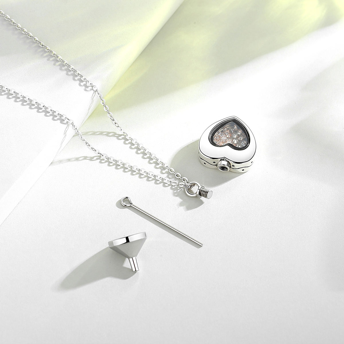 Eudora argent Sterling coeur m - Heart Locket Necklace Photo avis et prix