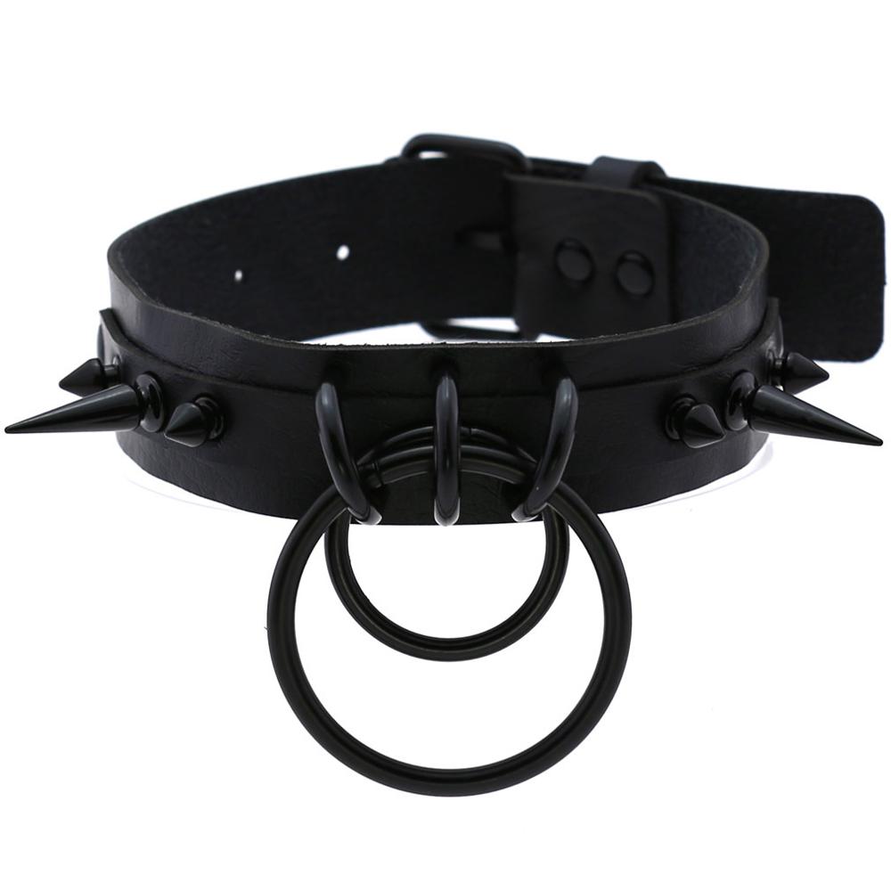 Tour de cou à pointes noires p - Goth Punk Spike Choker avis et prix