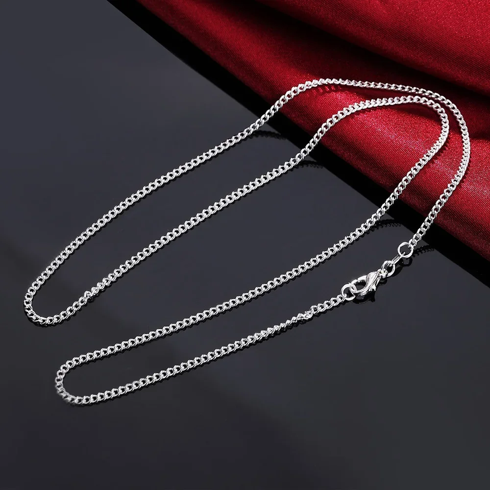 Collier Classique en Argent St - 925 Sterling Silver Chain Necklace Men avis et prix
