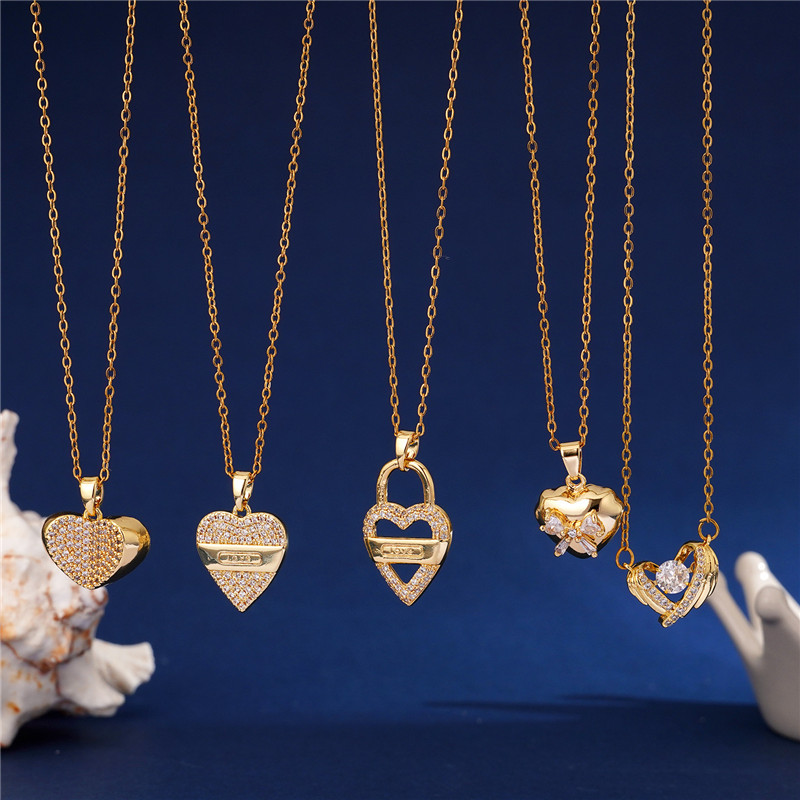 Collier pendentif coeur aile p - Heart Locket Necklace Photo avis et prix