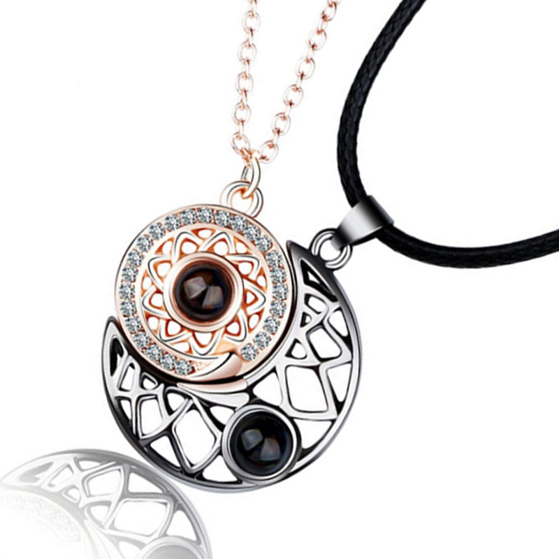 2 pièces/ensemble Couple corre - Magnetic Couple Matching Necklaces avis et prix