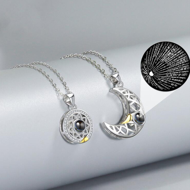 2 pièces/ensemble Couple corre - Magnetic Couple Matching Necklaces avis et prix