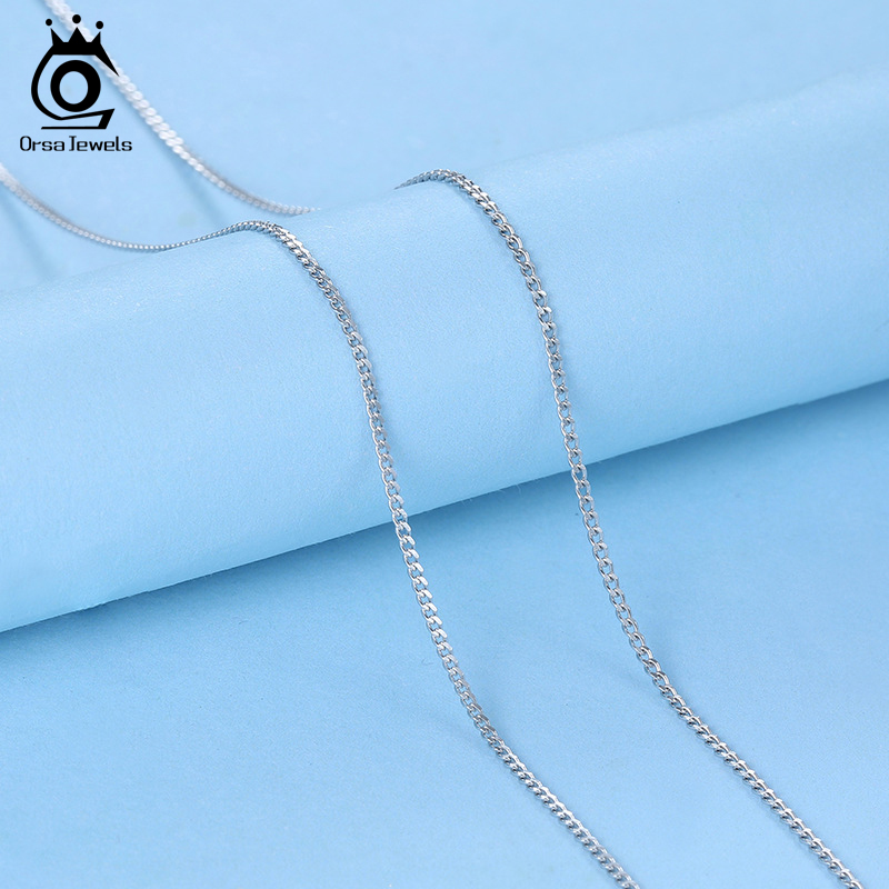 ORSA JEWELS italien 925 en arg - 925 Sterling Silver Chain Necklace Men avis et prix