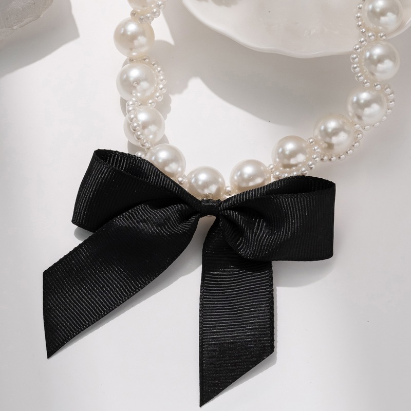 Collier ras du cou en ruban de - Pearl Choker Necklace Vintage avis et prix