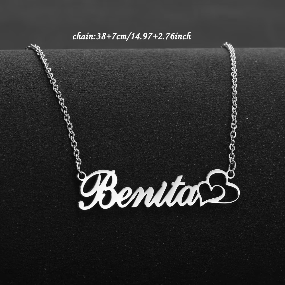 Collier personnalisé à double  - Custom Name Necklace Stainless Steel avis et prix