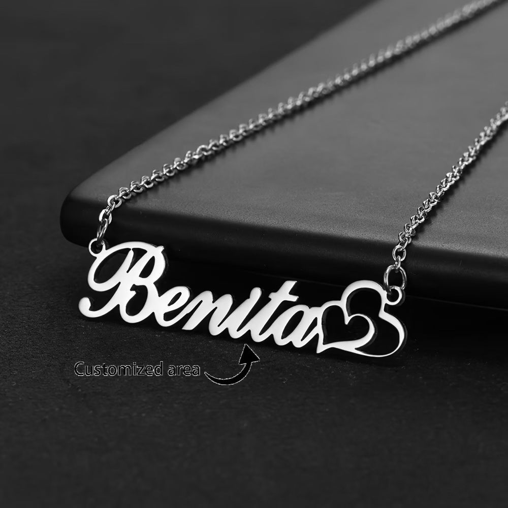 Collier personnalisé à double  - Custom Name Necklace Stainless Steel avis et prix