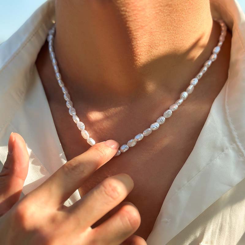 Collier ras du cou en perles v - Pearl Choker Necklace Vintage avis et prix