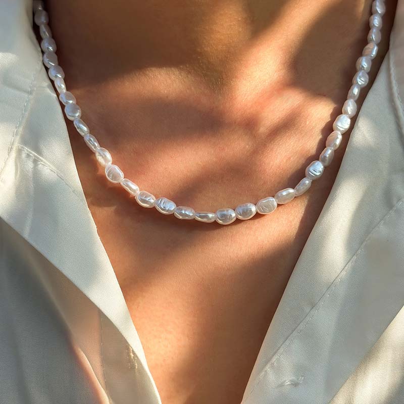 Collier ras du cou en perles v - Pearl Choker Necklace Vintage avis et prix