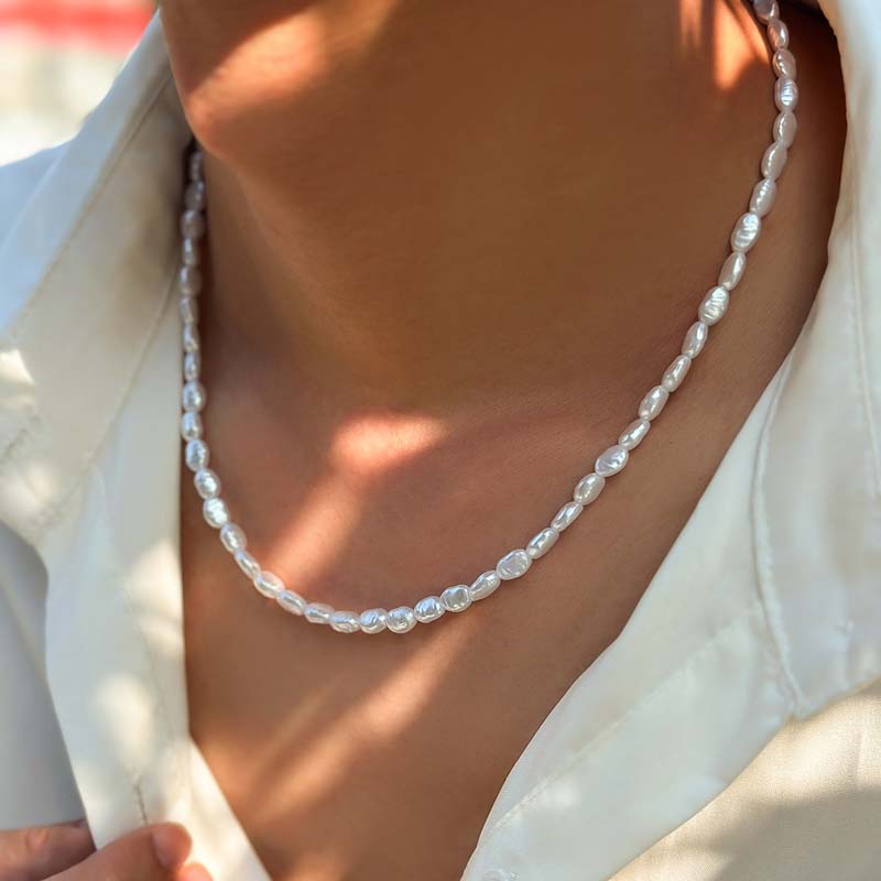 Collier ras du cou en perles v - Pearl Choker Necklace Vintage avis et prix