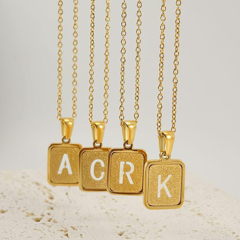3 pièces/sac chaînes de haute  - Initial Letter Necklace 18K Gold avis et prix