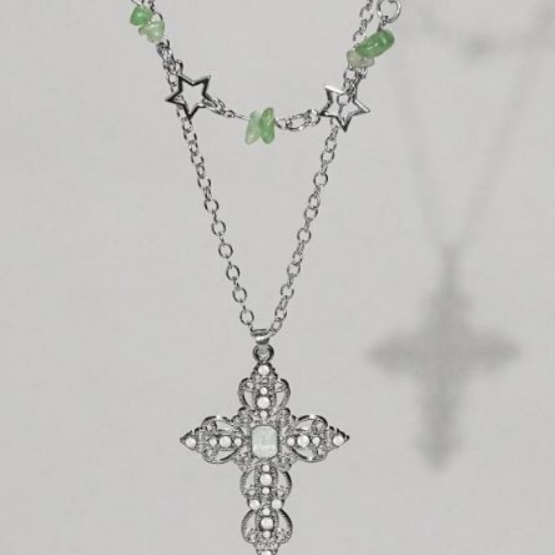 Ensemble de colliers Y2K à dou - Layered Pendant Necklace Aesthetic avis et prix