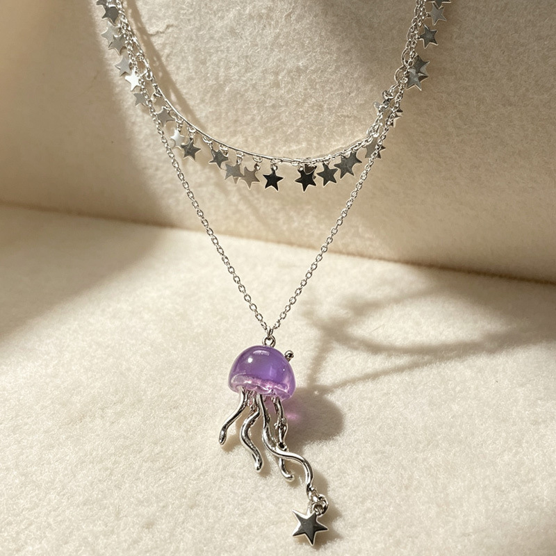Collier ras du cou double couc - Layered Pendant Necklace Aesthetic avis et prix