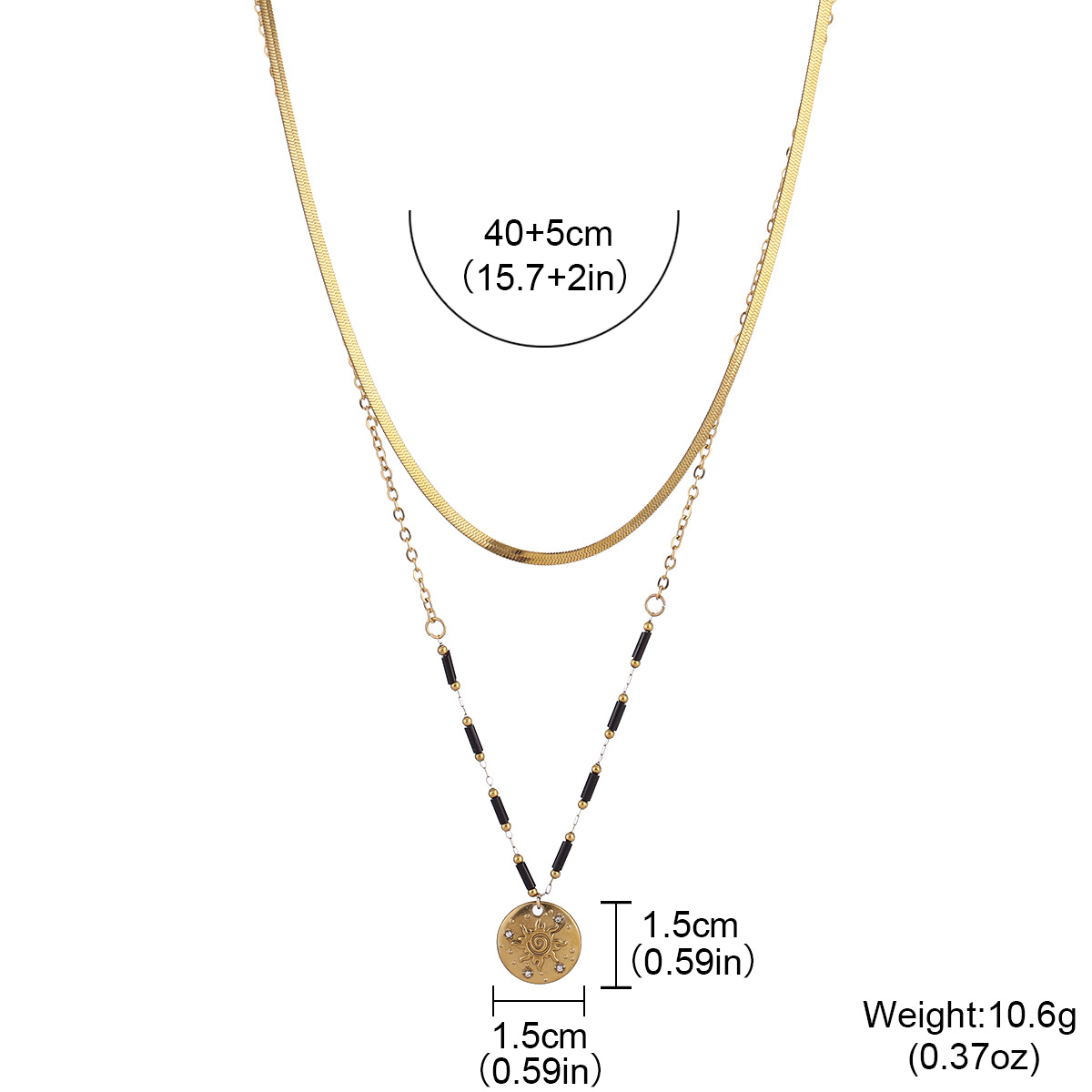 Collier superposé Bohème avec  - Layered Pendant Necklace Aesthetic avis et prix