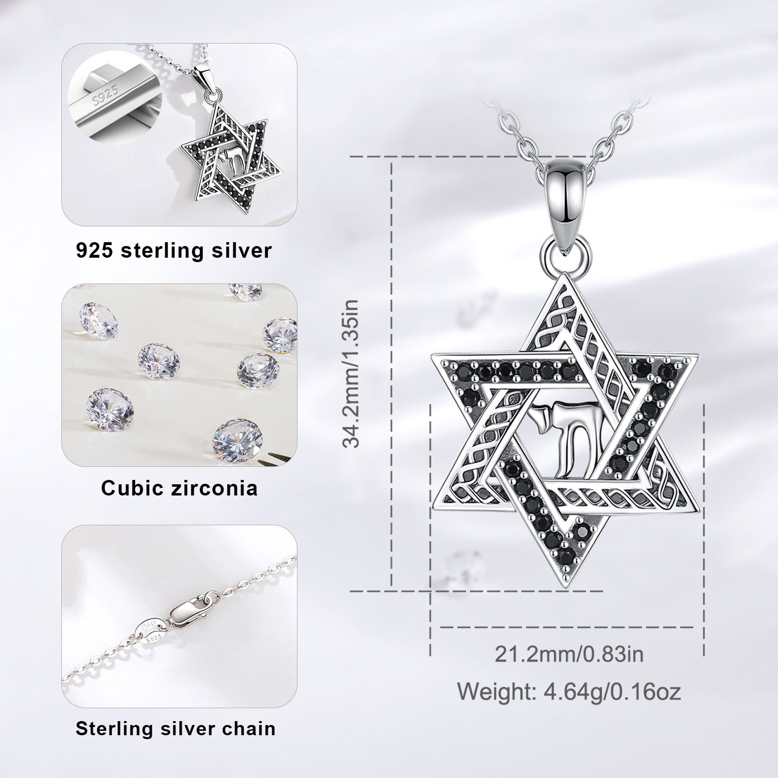 Eudora-Pendentif étoile de FC  - 925 Sterling Silver Chain Necklace Men avis et prix