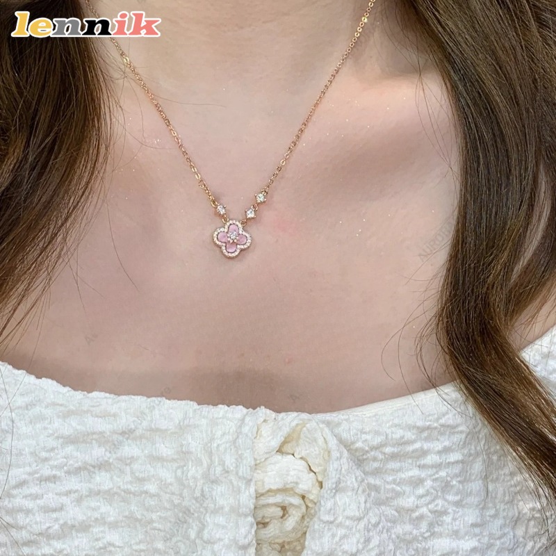 Collier coquillage rose, pende - Layered Pendant Necklace Aesthetic avis et prix
