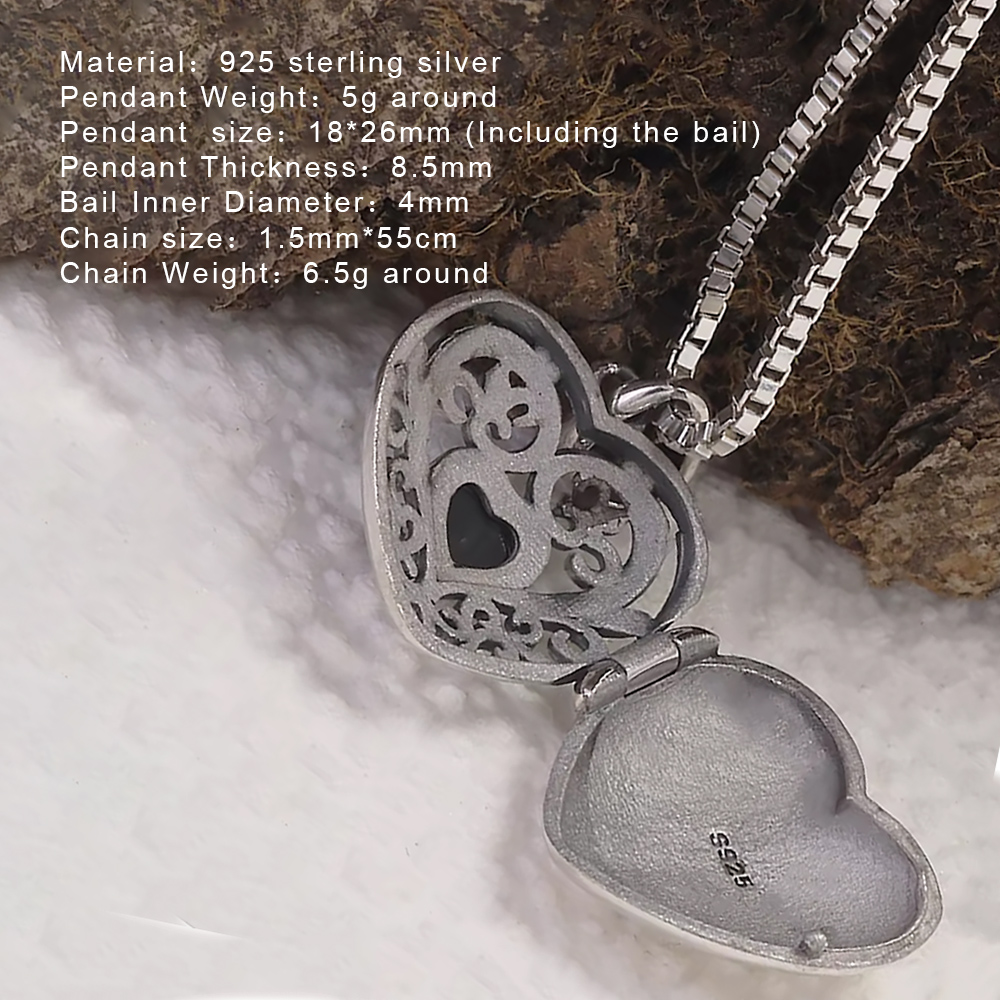 Collier avec pendentif en form - Heart Locket Necklace Photo avis et prix